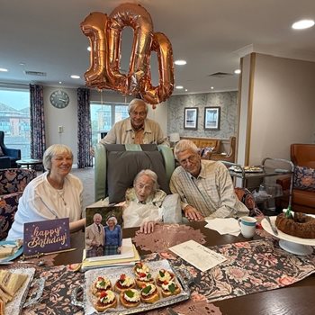 Fareham care home resident turns 100 years-old in style