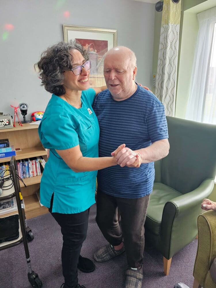 Cavell Court - Cavell Court resident and carer