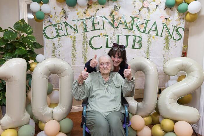 'The Centenarian Club' launch party at Queen's Court care home
