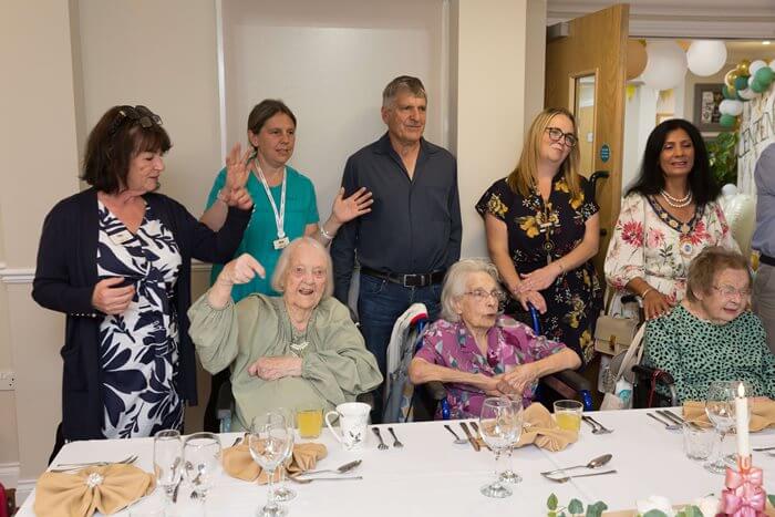 'The Centenarian Club' launch party at Queen's Court care home