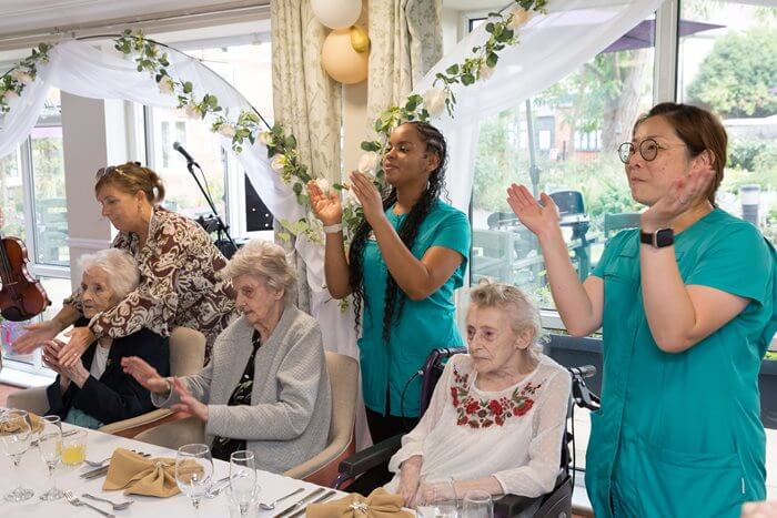 'The Centenarian Club' launch party at Queen's Court care home
