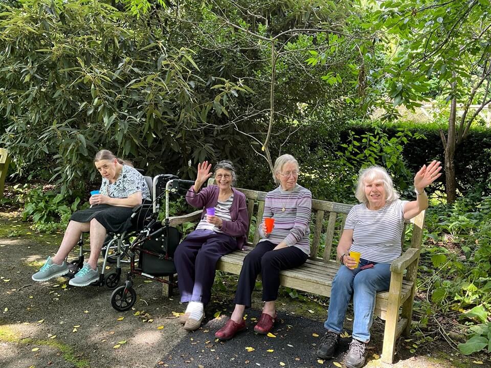 Colne View - Colne View residents in the garden 