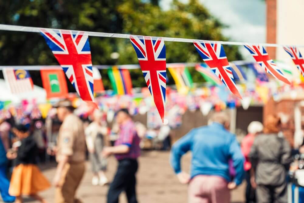 VE day celebrations at Colne View
