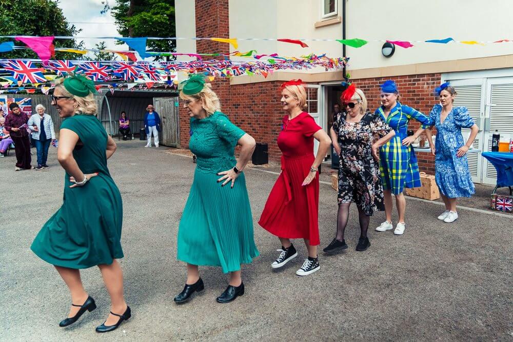 VE day celebrations at Colne View