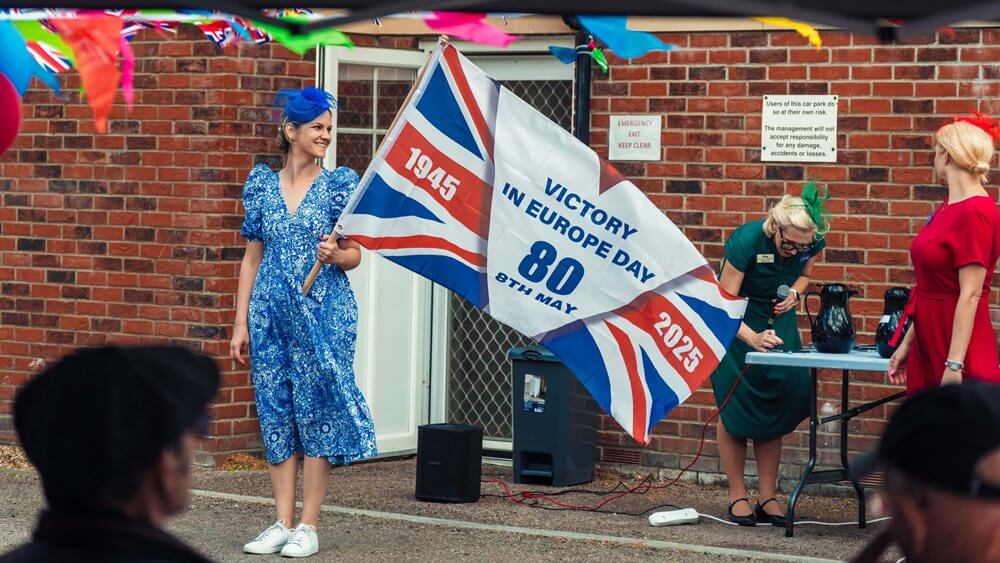 VE day celebrations at Colne View