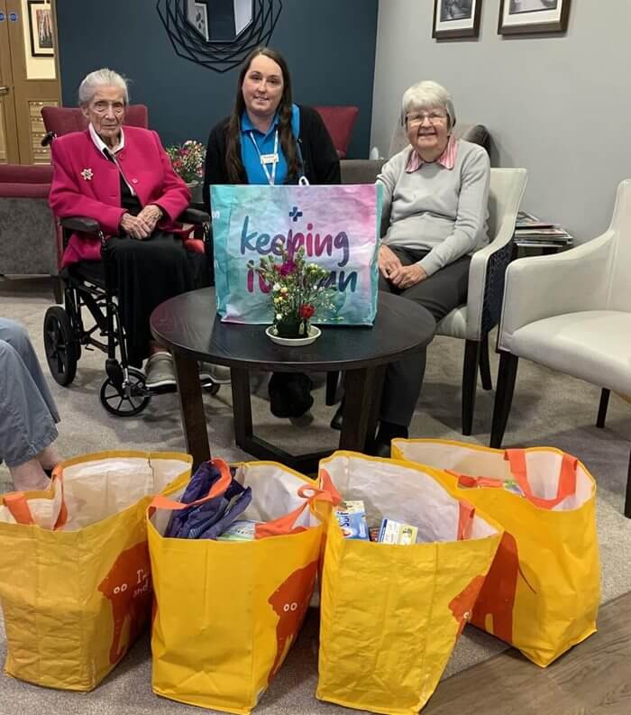 Dozens of items were donated to a local food bank by an East Grinstead care home.