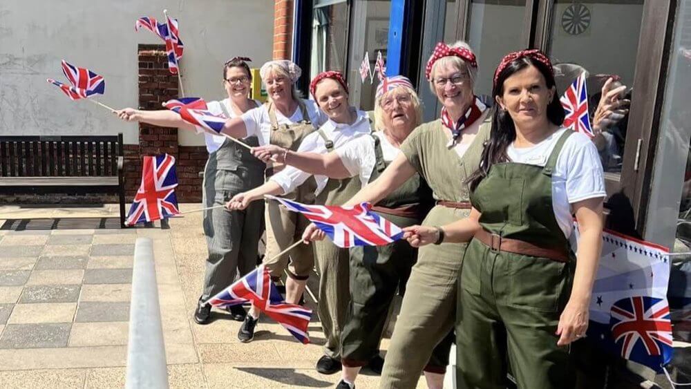 VE day celebrations at Mills Meadow