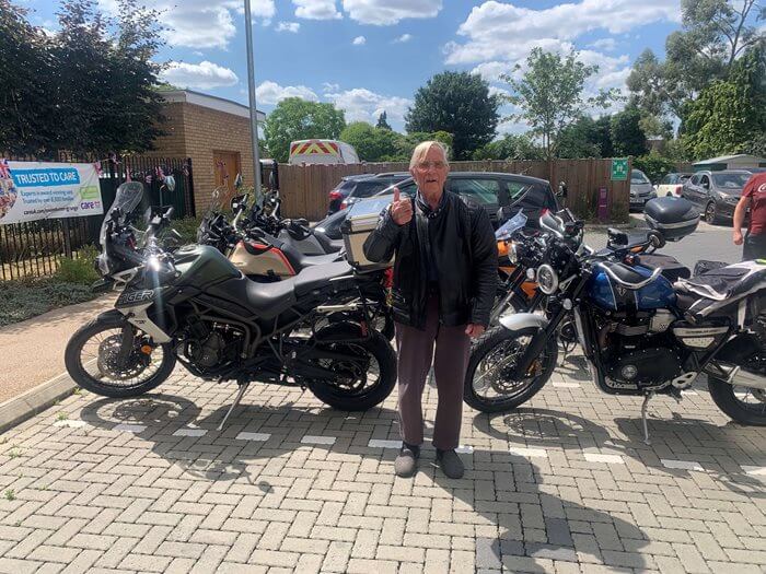 Jack, 91, was a motorcyclist in his youth.