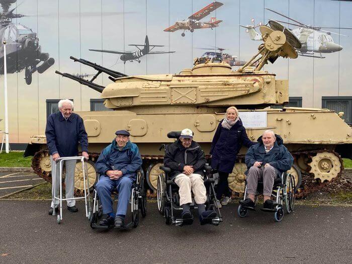 Residents at a care home in Newbury enjoyed a journey back in time during a visit to an Army Flying Museum. 