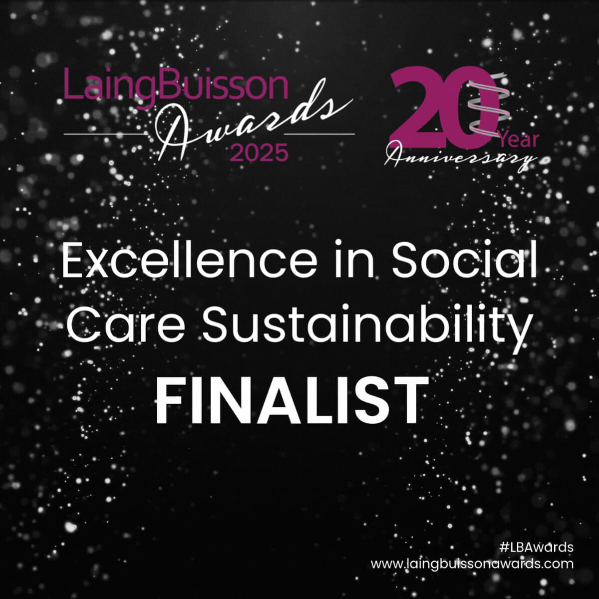 LaingBussion Awards 2025 finalist - Excellence in Sustainability in Social Care 