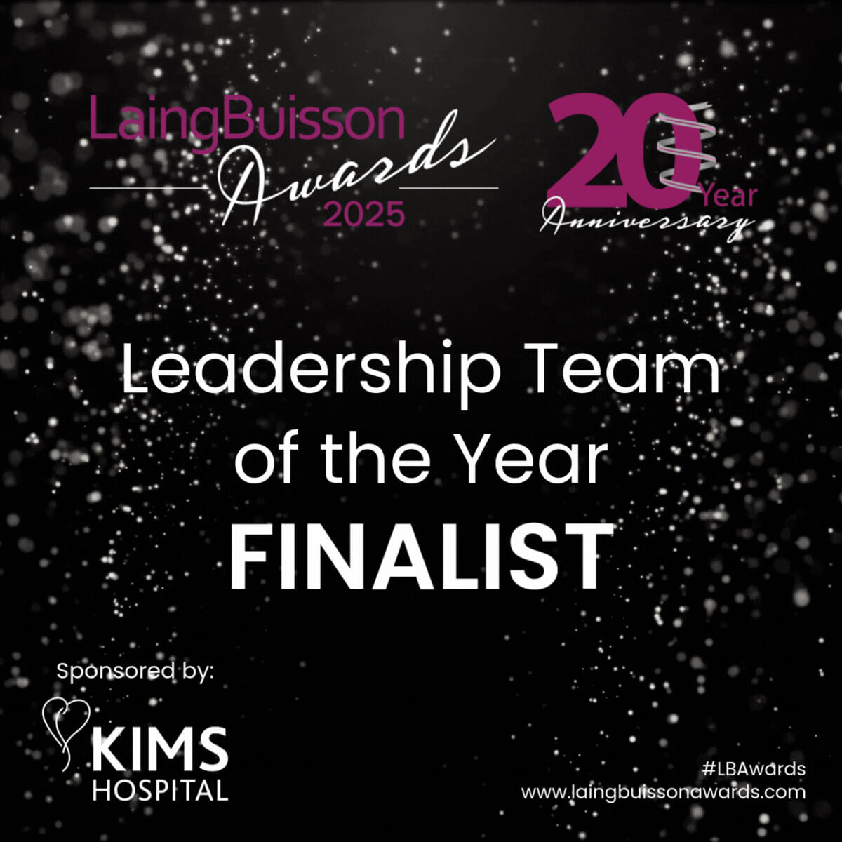 LaingBussion Awards 2025 finalist - Leadership Team of the Year 